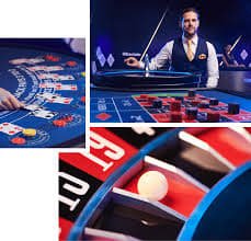 Ruang permainan meja digital poker dan blackjack dengan grafik interaktif